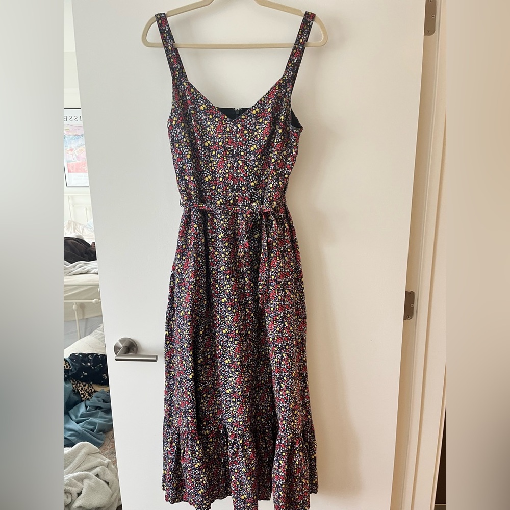 J Crew Tiered Floral Maxi Dress